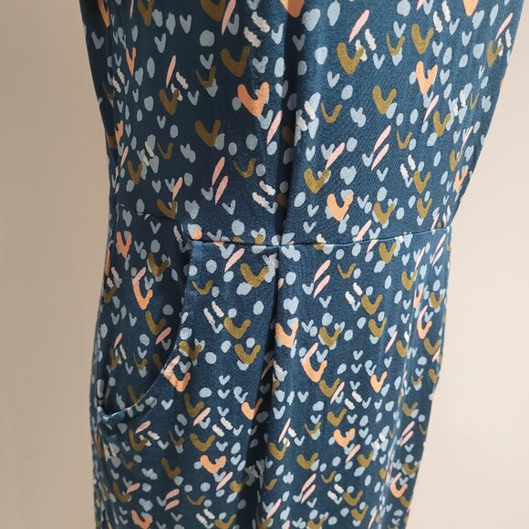 White Stuff Women's Short Sleeve Alice Jersey Midi Dress Size 12 Blue Casual NEW - Picture 5 of 11